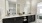 a bathroom with a large mirror